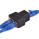 1 a 2 vías lan cable de red ethernet rj45 a rj45 adaptador hembra - adaptador de conector divisor hembra