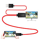 mhl cable micro usb 2.0 a hdmi 1.4 cable adaptador macho - macho 1,8 m (6 pies)