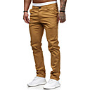 Hombre Básico Algodón Jogger Chinos Pantalones - Un Color Clásico Blanco Negro Rojo M / L / XL