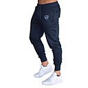 Hombre Básico Algodón Chinos Pantalones de Deporte Pantalones - A Rayas A rayas Correa Negro Azul Piscina Rojo M / L / XL