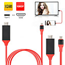 usb 3.1 tipo c al adaptador de cable de audio y video hdmi m a m 1080p plug and play 1.8m 6ft