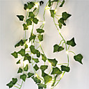 1x 2m plantas artificiales led string light creeper green leaf ivy vine para el hogar decoración de la boda lámpara diy jardín colgante iluminación del jardín (viene sin batería)