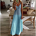 Mujer Tallas Grandes Vestido de tirantes Vestido Maxi Largo - Sin Mangas Gradiente de Color Verano Festivos Playa 2020 Azul Piscina Amarillo Rosa Gris S M L XL XXL XXXL XXXXL XXXXXL