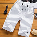 Hombre Básico Tallas Grandes Algodón Shorts Pantalones - Un Color Blanco Negro Naranja US36 / UK36 / EU44 / US38 / UK38 / EU46 / US40 / UK40 / EU48