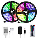 LOENDE 2x5M Tiras LED Flexibles Sets de Luces Tiras de Luces RGB 600 LED 2835 SMD 8mm 1 juego RGB Navidad Año Nuevo Cortable Fiesta Decorativa 100-240 V / Auto-Adhesivas