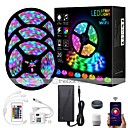 ZDM 3x5M Sets de Luces Tiras de Luces RGB 810 LED 2835 SMD 8mm 1 Controlador remoto de 24 teclas 1 Cables de CC Conector de cable de 1 a 2 1 juego RGB Navidad Año Nuevo Control APP Cortable Fiesta