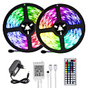 LOENDE 2x5M Tiras LED Flexibles Sets de Luces Tiras de Luces RGB 600 LED 2835 SMD 8mm 1 juego RGB Navidad Año Nuevo Creativo Cortable Decorativa 12 V / Auto-Adhesivas