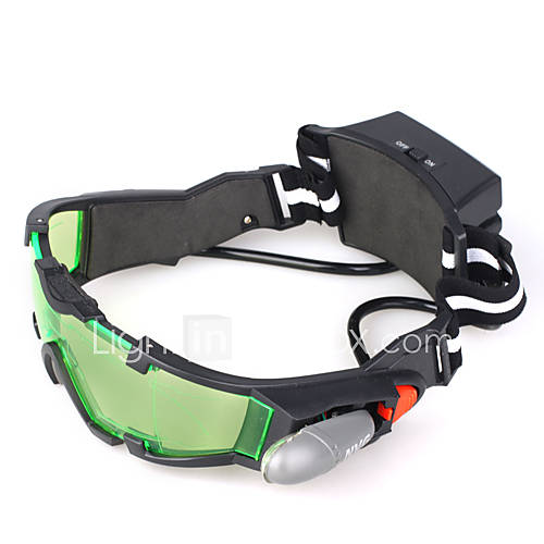 Night Vision Goggles with LED Lights Green Tinted Lens with Etched