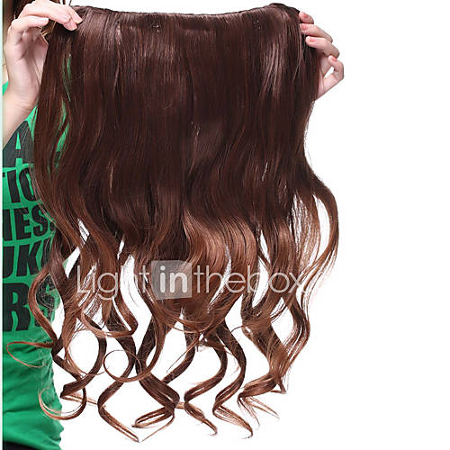 Long Clip In High Quality Synthetic Curly Hair Extension Two Colors Available