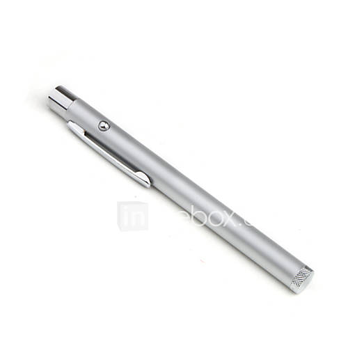 en acier inoxydable 5mW stylo pointeur laser rouge - argent (2 piles AAA, non inclus)