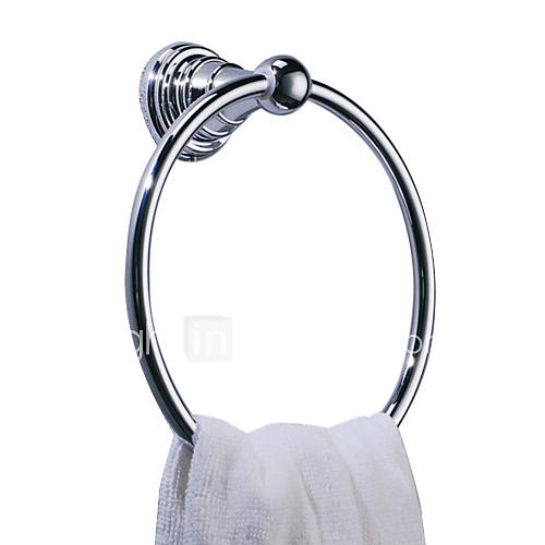 chromées bain serviette de finition accessoires en laiton anneau rond