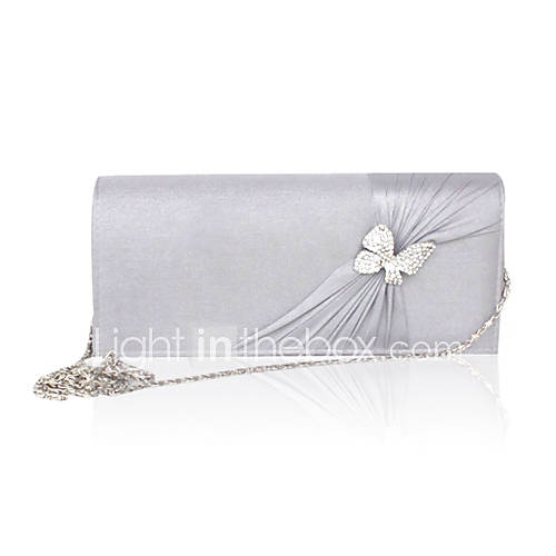 Women Silk Event/Party Evening Bag Gray 214039 2016 12.99