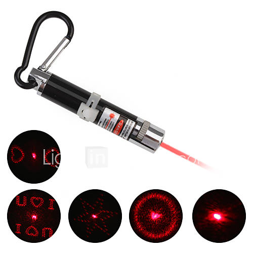 Porte-Clés Laser LED Rouge 4 en 1 - Argent