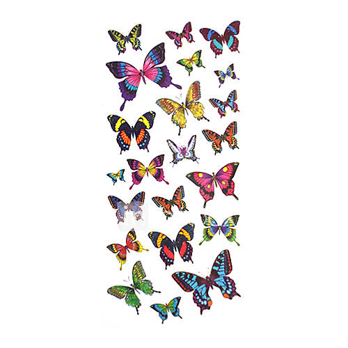 5 pcs tatouage de papillon étanche temporaire (18.5cm  9cm)