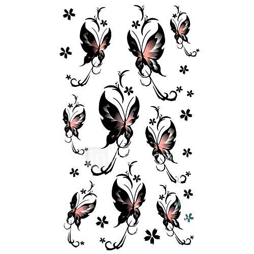 5 pcs tatouage de papillon étanche temporaire (17.5cm  10cm)