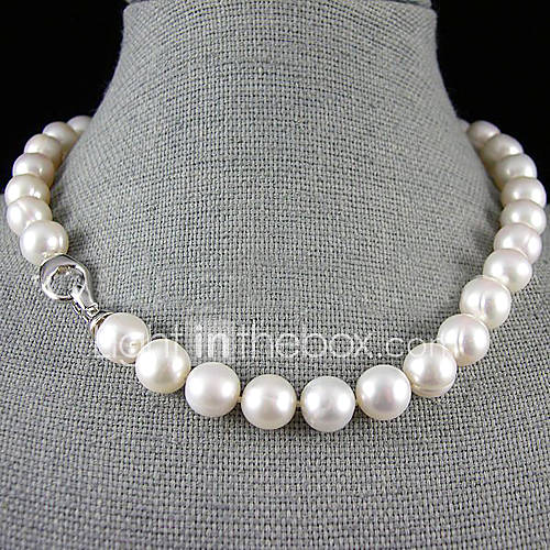 Single Strand 12-13MM Freshwater Pearl Necklace – 17.5-18  