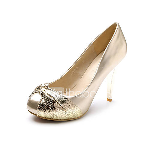 metallic heel pumps