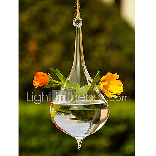 artistique vase en verre suspendue