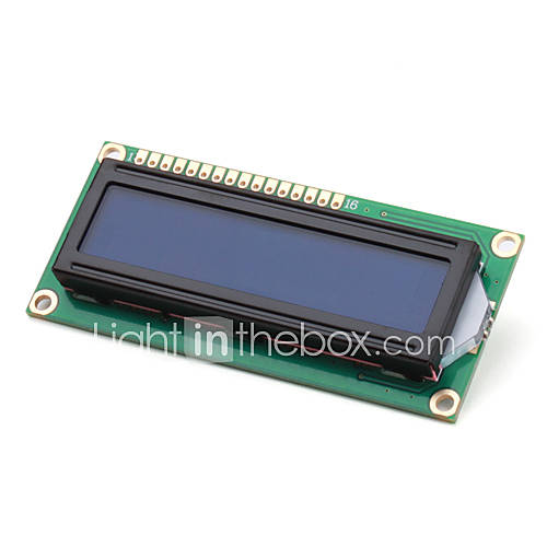 Image de Ã©lectronique de bricolage (pour Arduino) lcd module 1602, blanc sur fond bleu avec rÃ©tro-Ã©clairage