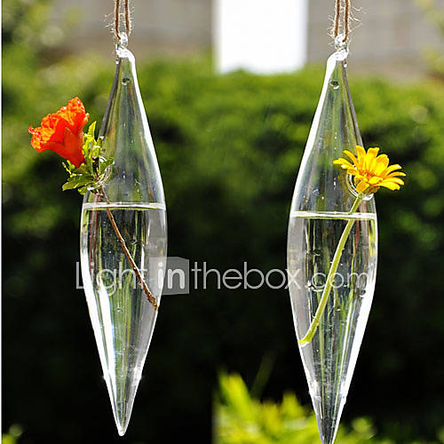 suspendus vase en verre en forme de spendle