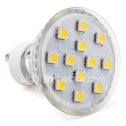 Image de 3W GU10 Spot LED MR16 12 SMD 5050 80-100 lm Blanc Chaud 2800K K AC 100-240 V