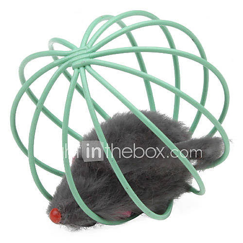 pethingtm cage de forme de boule avec de petits jouets de souris pour chat (couleur aléatoire)