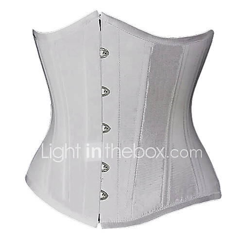 Gorgeous Satin Strapless Front Busk Closure Corsets Shapewear More