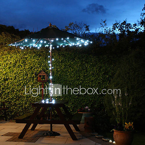 60 White Outdoor Led Solar Fairy Lights Christmas Decor Lamp Gifts