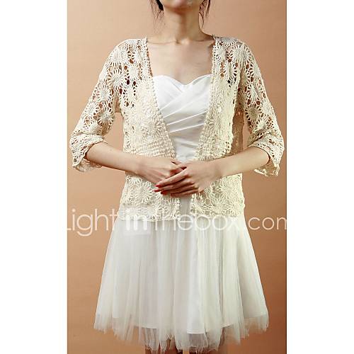 3/4 Sleeve Cotton Casual/Party Jacket/Wrap 475295 2016 12.99