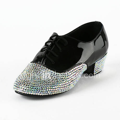 Patent Leather / Rhinestone Upper Latin / Salsa Dance Shoes For Kids