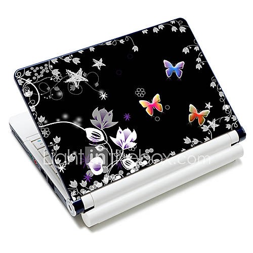 Flowers And Butterflys Pattern Laptop Notebook Cover Protective Skin Sticker For 10/15 Laptop 18611