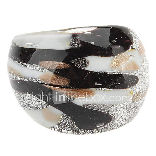 Classic Ink Style Colored Glaze Ring