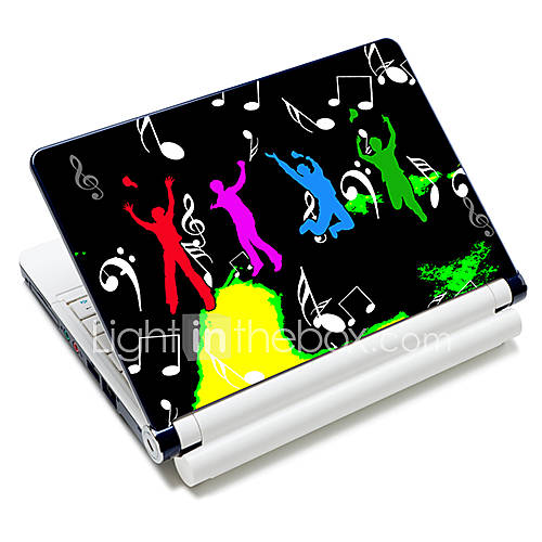 Dancing Music Pattern Laptop Notebook Cover Protective Skin Sticker For 10/15 Laptop 18670