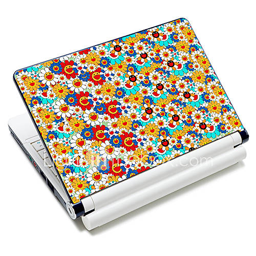 Chrysanthemum Smile Face Pattern Laptop Notebook Cover Protective Skin Sticker For 10/15 Laptop 18322