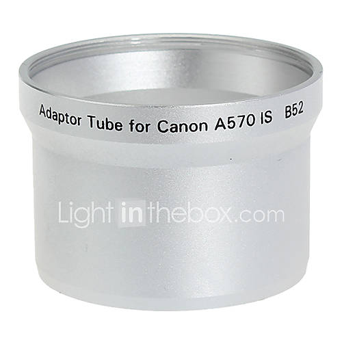 Image de 52mm Tube Adaptateur et filtre pour Canon A570 IS Argent B52