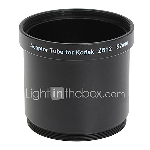 Image de 52mm Tube Adaptateur et filtre pour Kodak Z612/Z712/Z812 Noir