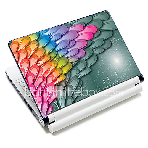 Colorful Feather Pattern Laptop Notebook Cover Protective Skin Sticker For 10/15 Laptop 18674