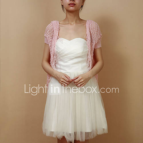 Short Sleeve Sweater Evening/Casual Wrap/Evening Jacket(More Colors