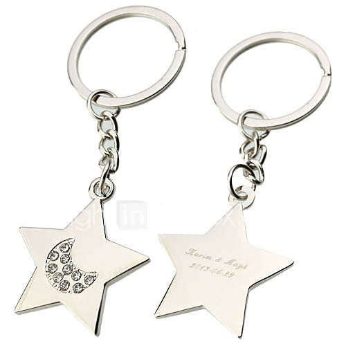 Image de Alliage de zinc Porte-clÃ©e pour InvitÃ©e-6 PiÃ¨ce / Set Porte-clÃ©s ThÃ¨me classique PersonnalisÃ© Argent