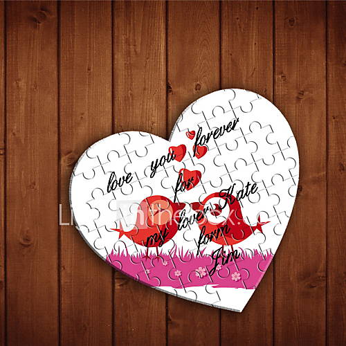 Personalized Heart Shaped Jigsaw Puzzle Love Birds 594776 2016 4.99