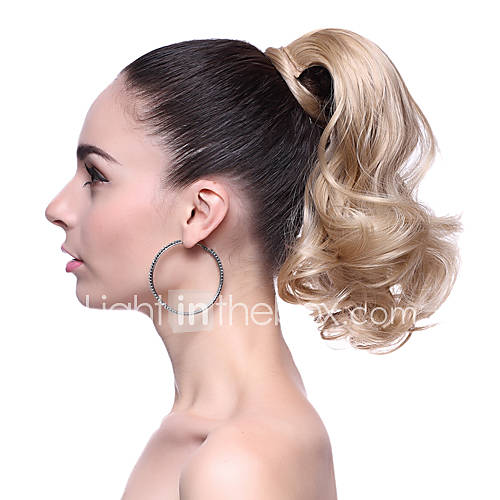 High Quality Synthetic Short Wavy Blonde Ponytail