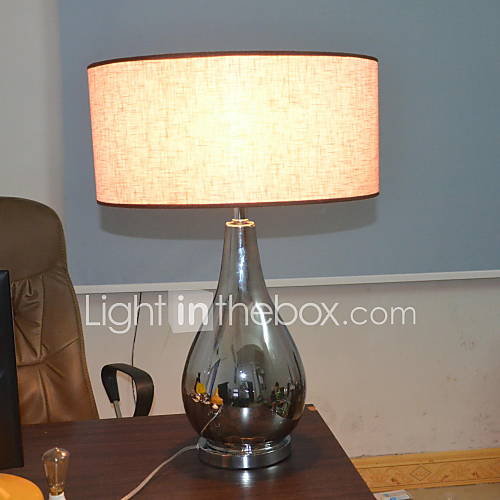 60W E27 Table Lamp with Black Shade and Vase Style Lamp Carrier 446141