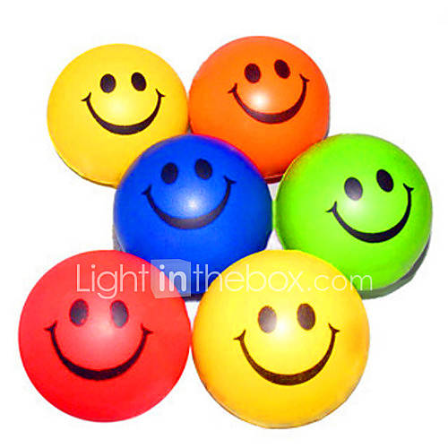 Happy Face à motifs anti-stress Balles de caoutchouc (couleur aléatoire)