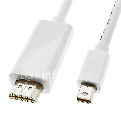 Image de 1.8m 6ft foudre mÃ¢le vers HDMI v1.4 cÃ¢ble homme blanc pour MacBook Air / MacBook Pro / iMac / Mac mini (dp-021-1.8m)