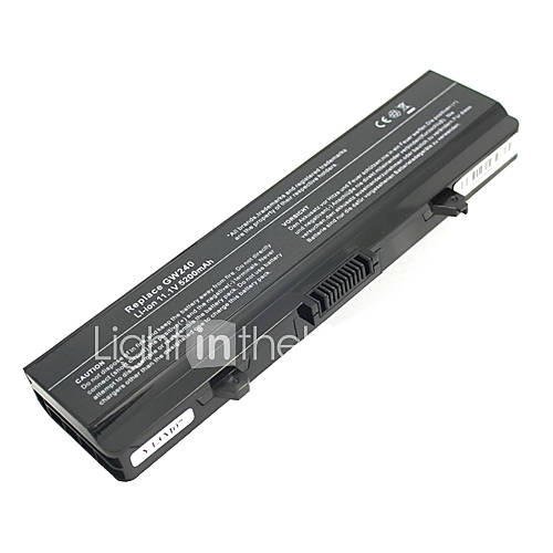 Batterie d'ordinateur portable de remplacement 5200mAh pour Dell Inspiron 1525 1526 1440 1750 1545 1546 - noir