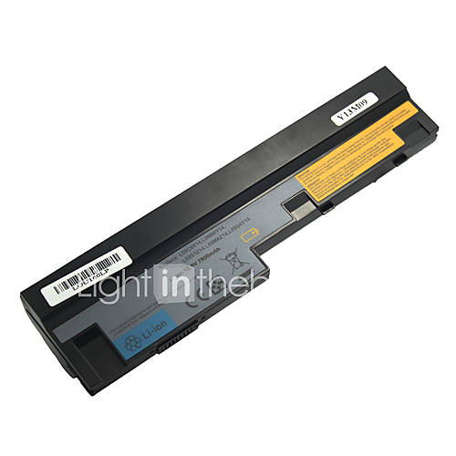 Batterie d'ordinateur portable de remplacement 7800mAh pour Lenovo S10-3 U160 57y6442 57y6446 l09s6y14 l09m6y14 l09s3z14 - noir