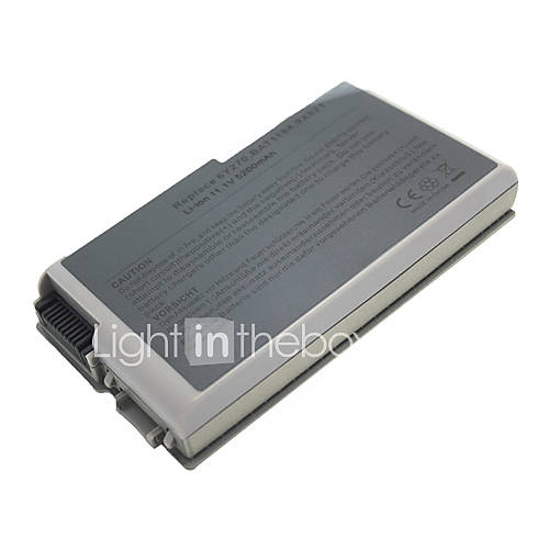 Batterie d'ordinateur portable de remplacement 5200mAh pour Dell Latitude D505 D510 D520 D600 D610 D530 D500 Inspiron 500m 510m - gris