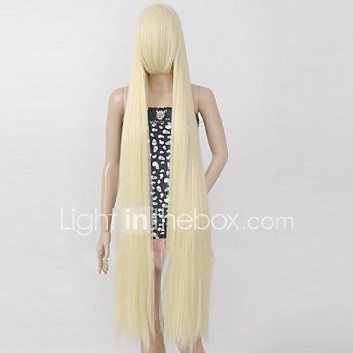 Chobits Chii Beige Longue perruque cosplay droite