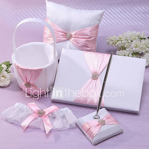 Classic Collection de mariage Set In Satin Rose (5 Pieces)