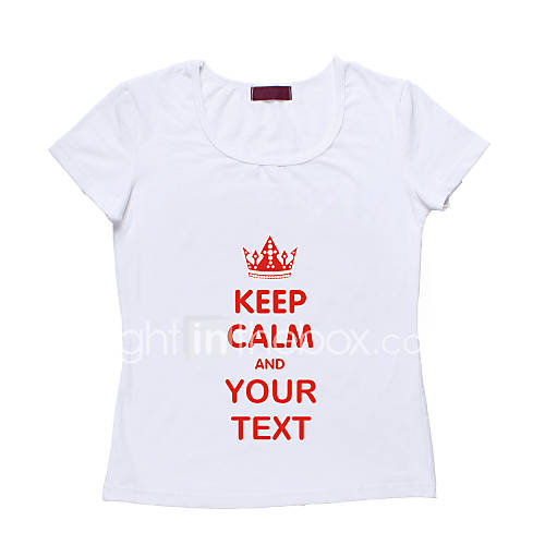 Personnalisé Rouge Style Couronne T-shirt du coton des manches courtes femmes